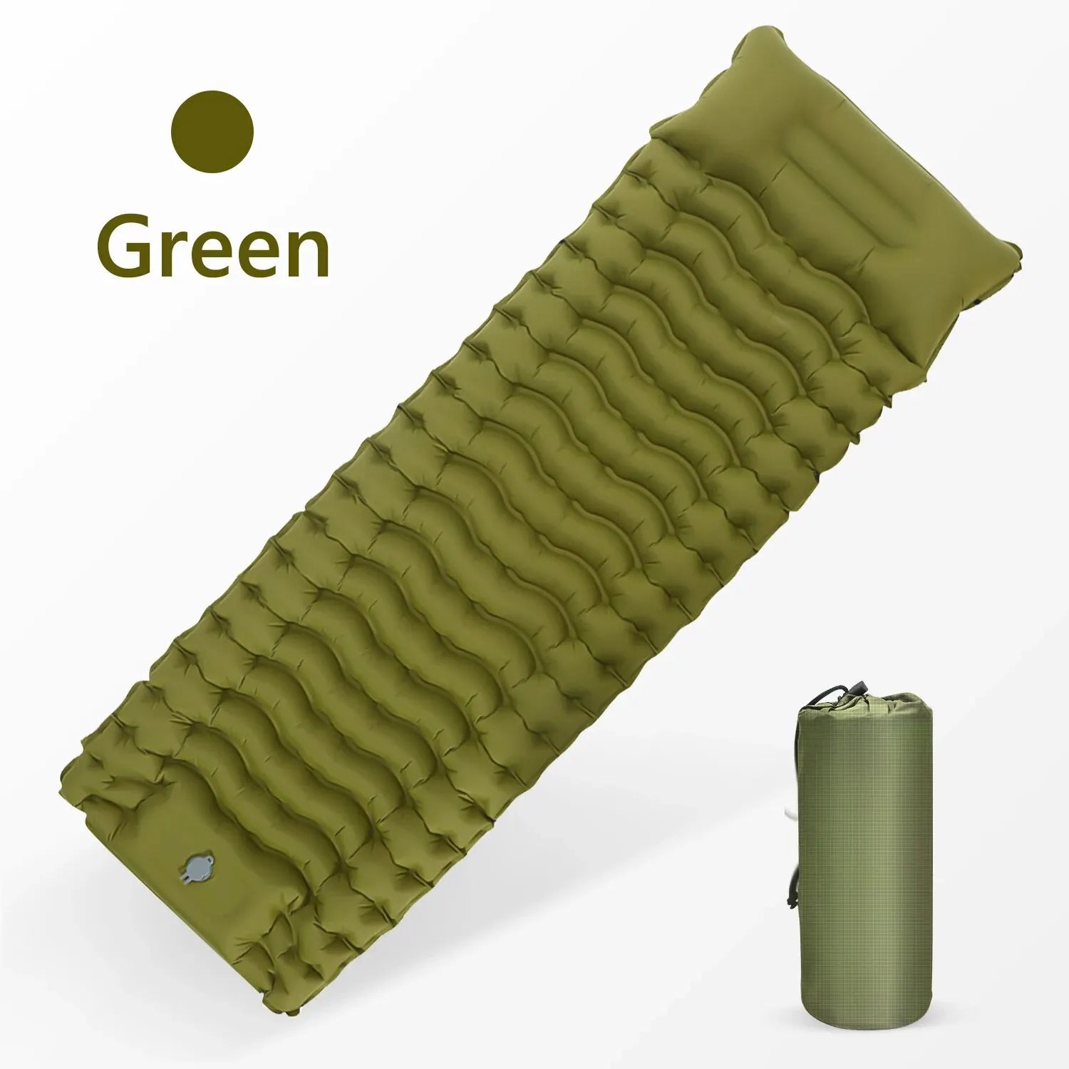 WESTTUNE Inflatable Camping Mattress – Thick Sleeping Pad with Built-in Pillow & Pump